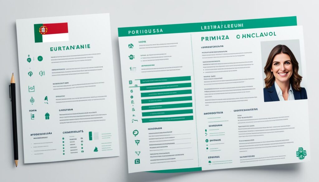 currículo para Portugal