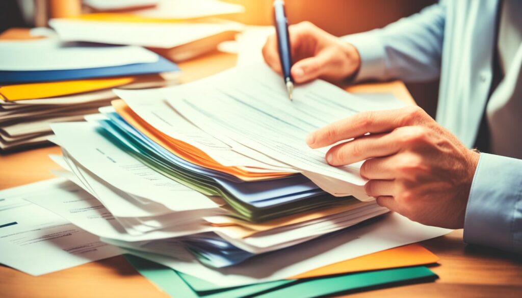 preparação de documentos